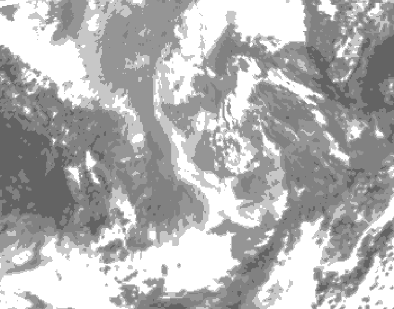 GDPS total cloud 048 hour forecast chart for Canada based on 2025/12/02 1200Z data