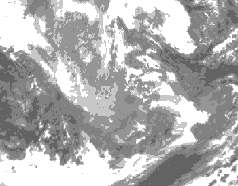 GDPS total cloud 078 hour forecast chart for Canada based on 2025/12/02 1200Z data