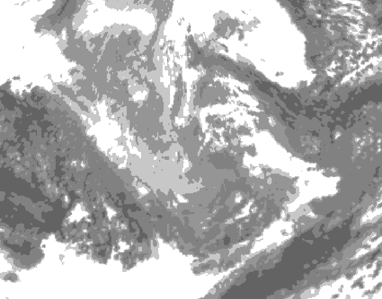 GDPS total cloud 084 hour forecast chart for Canada based on 2025/12/02 1200Z data