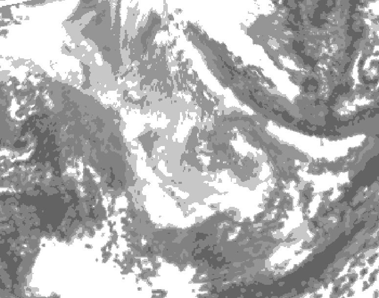 GDPS total cloud 114 hour forecast chart for Canada based on 2025/12/02 1200Z data