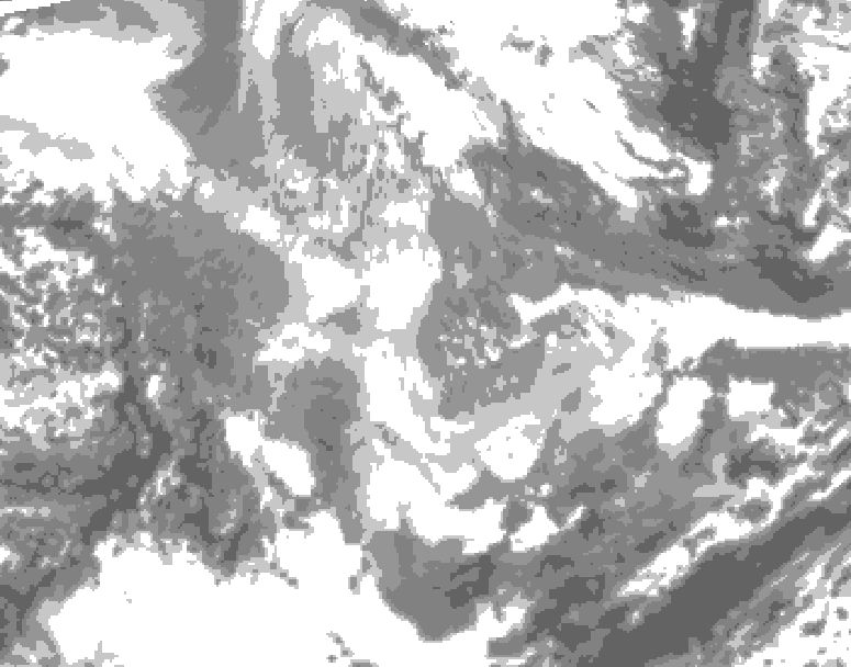 GDPS total cloud 126 hour forecast chart for Canada based on 2025/12/02 1200Z data