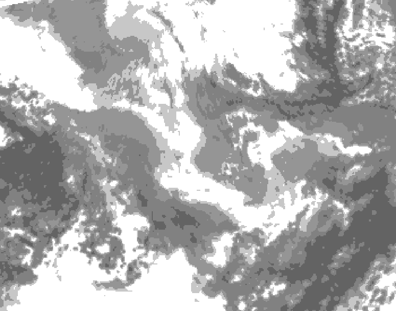 GDPS total cloud 144 hour forecast chart for Canada based on 2025/12/02 1200Z data