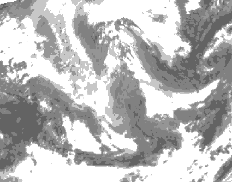 GDPS total cloud 198 hour forecast chart for Canada based on 2025/12/02 1200Z data