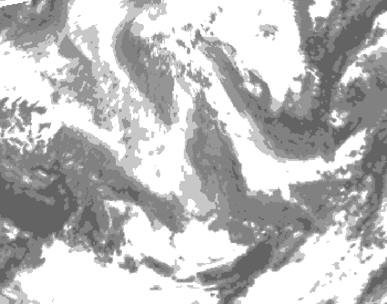 GDPS total cloud 204 hour forecast chart for Canada based on 2025/12/02 1200Z data