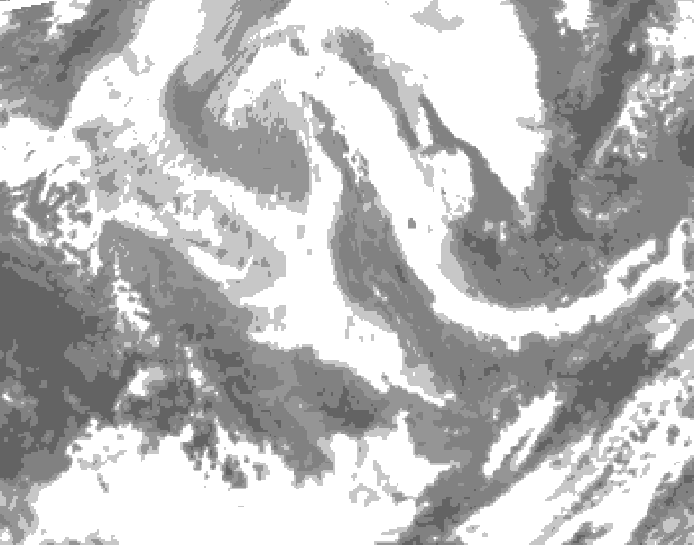 GDPS total cloud 216 hour forecast chart for Canada based on 2025/12/02 1200Z data