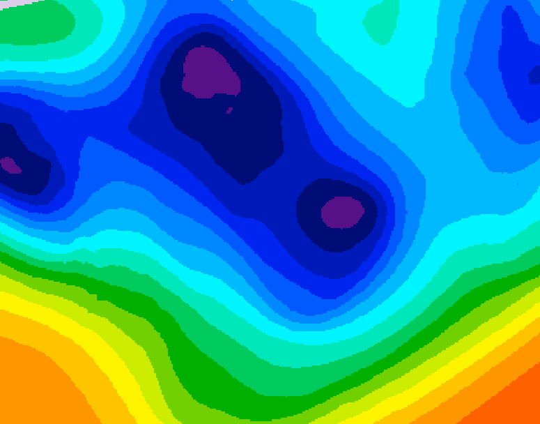 GDPS 500 millibar geopotential height 108 hour forecast chart for Canada based on 2025/12/03 0000Z data