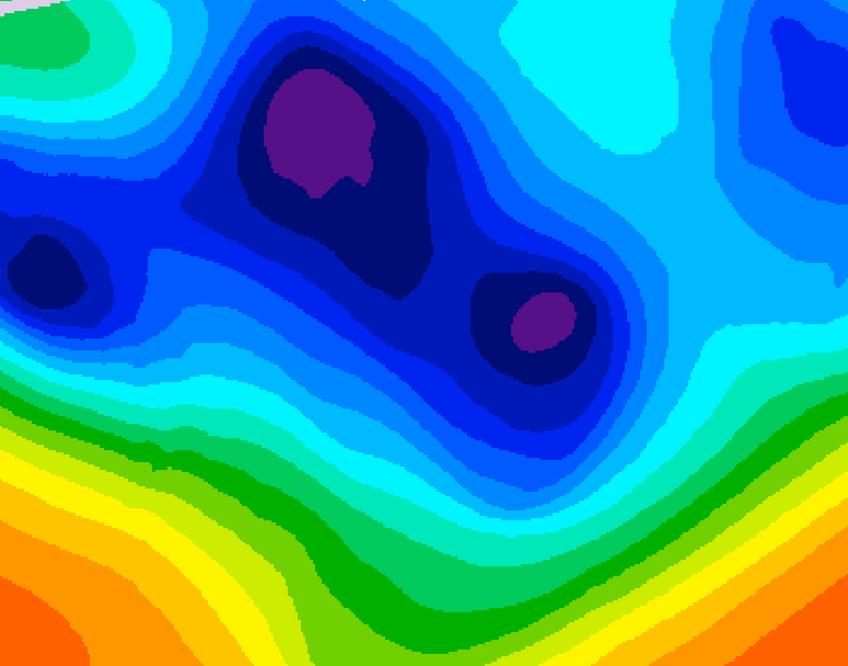 GDPS 500 millibar geopotential height 114 hour forecast chart for Canada based on 2025/12/03 0000Z data