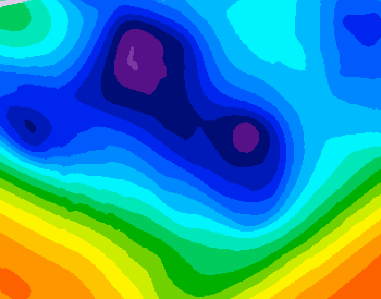 GDPS 500 millibar geopotential height 120 hour forecast chart for Canada based on 2025/12/03 0000Z data