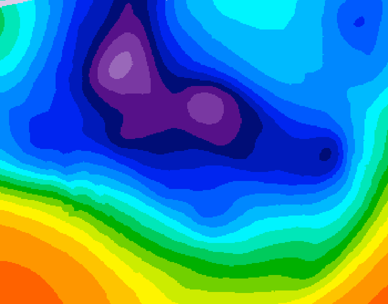 GDPS 500 millibar geopotential height 150 hour forecast chart for Canada based on 2025/12/03 0000Z data