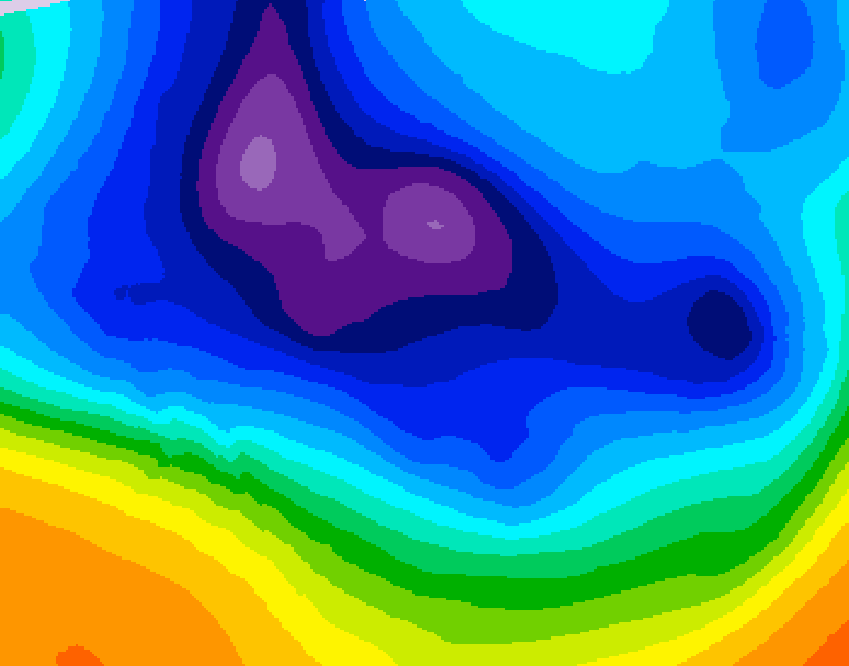 GDPS 500 millibar geopotential height 156 hour forecast chart for Canada based on 2025/12/03 0000Z data