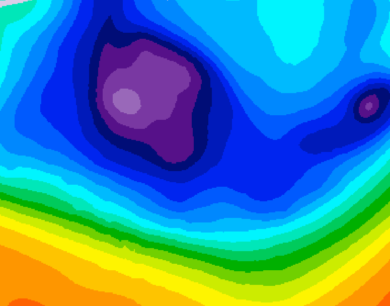 GDPS 500 millibar geopotential height 174 hour forecast chart for Canada based on 2025/12/03 0000Z data