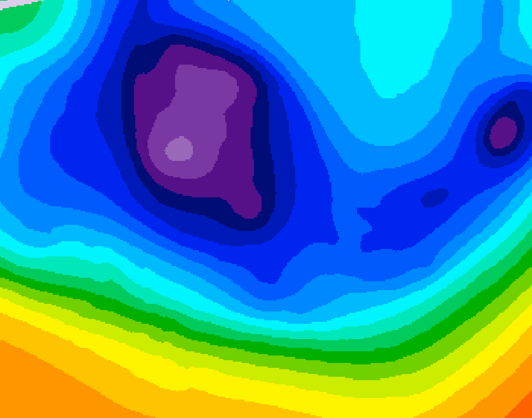 GDPS 500 millibar geopotential height 180 hour forecast chart for Canada based on 2025/12/03 0000Z data