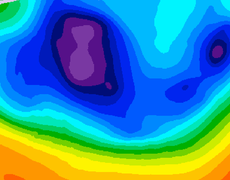 GDPS 500 millibar geopotential height 186 hour forecast chart for Canada based on 2025/12/03 0000Z data