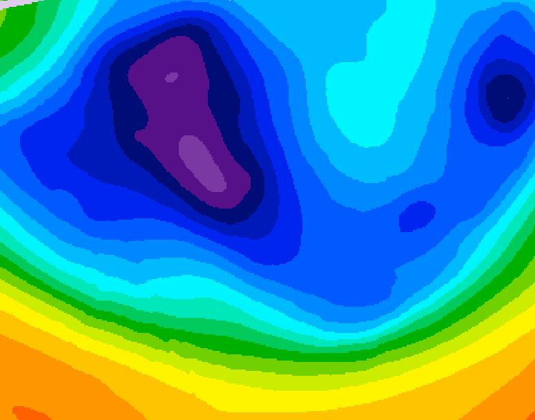 GDPS 500 millibar geopotential height 198 hour forecast chart for Canada based on 2025/12/03 0000Z data