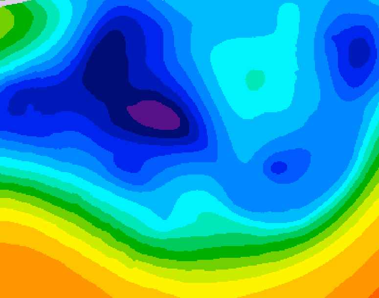 GDPS 500 millibar geopotential height 216 hour forecast chart for Canada based on 2025/12/03 0000Z data