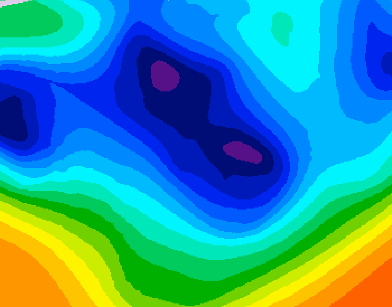 GDPS 500 millibar geopotential height 096 hour forecast chart for Canada based on 2025/12/03 1200Z data