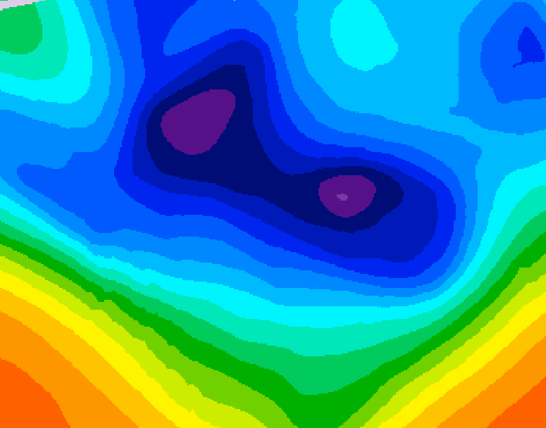 GDPS 500 millibar geopotential height 120 hour forecast chart for Canada based on 2025/12/03 1200Z data