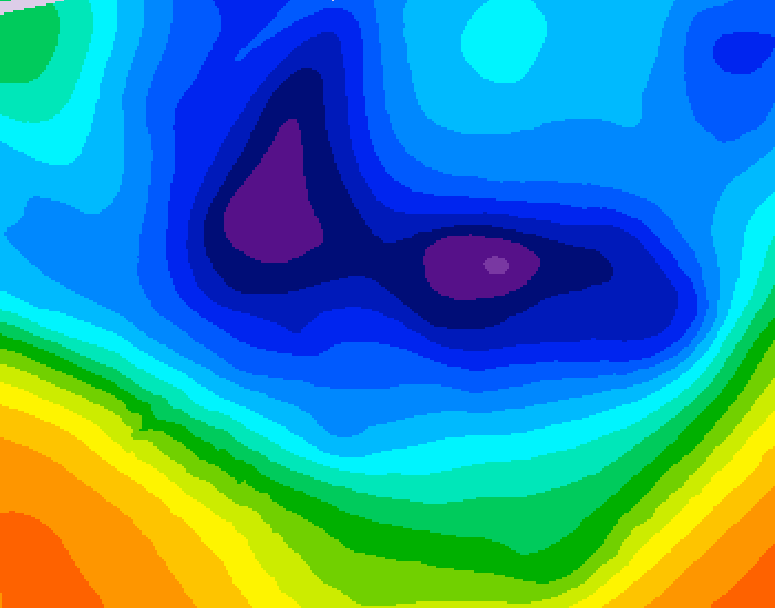 GDPS 500 millibar geopotential height 132 hour forecast chart for Canada based on 2025/12/03 1200Z data