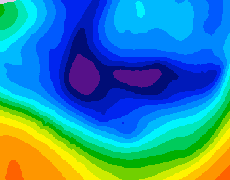 GDPS 500 millibar geopotential height 144 hour forecast chart for Canada based on 2025/12/03 1200Z data