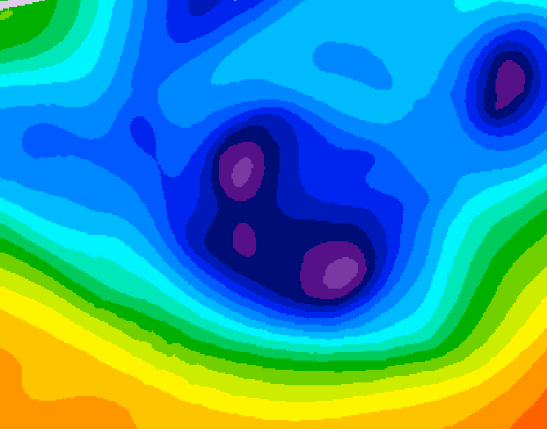 GDPS 500 millibar geopotential height 180 hour forecast chart for Canada based on 2025/12/03 1200Z data