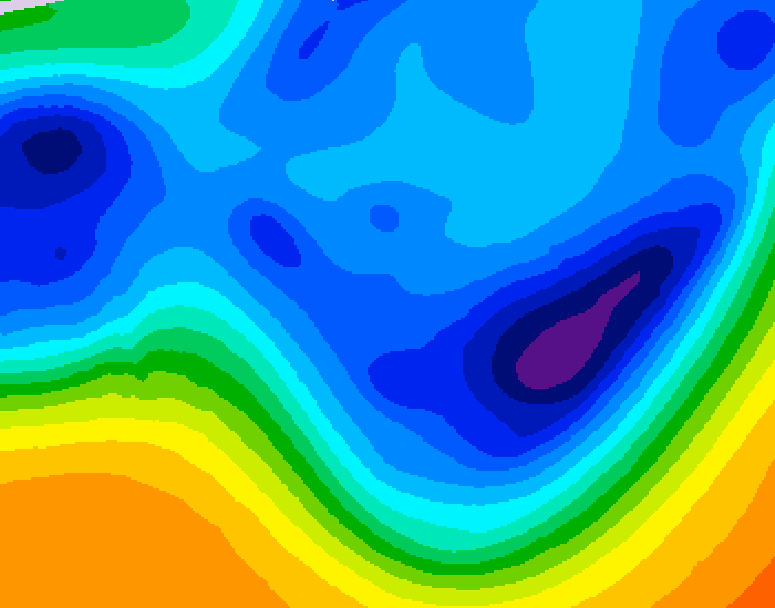 GDPS 500 millibar geopotential height 216 hour forecast chart for Canada based on 2025/12/03 1200Z data