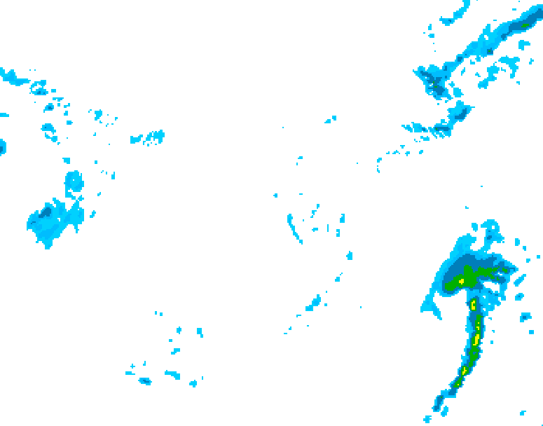 GDPS precipitation 006 hour forecast chart for Canada based on 2025/12/03 0000Z data
