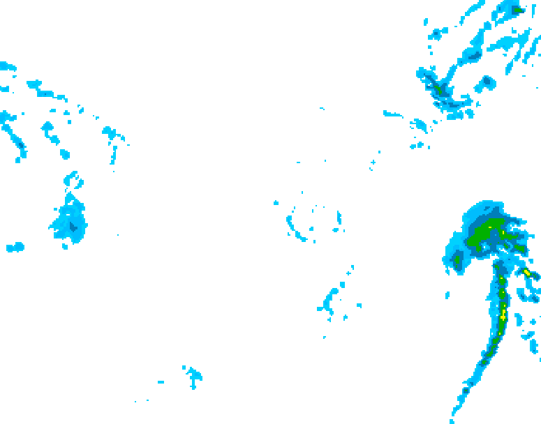 GDPS precipitation 012 hour forecast chart for Canada based on 2025/12/03 0000Z data