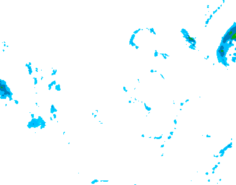 GDPS precipitation 036 hour forecast chart for Canada based on 2025/12/03 0000Z data