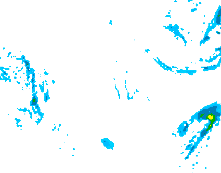 GDPS precipitation 090 hour forecast chart for Canada based on 2025/12/03 0000Z data