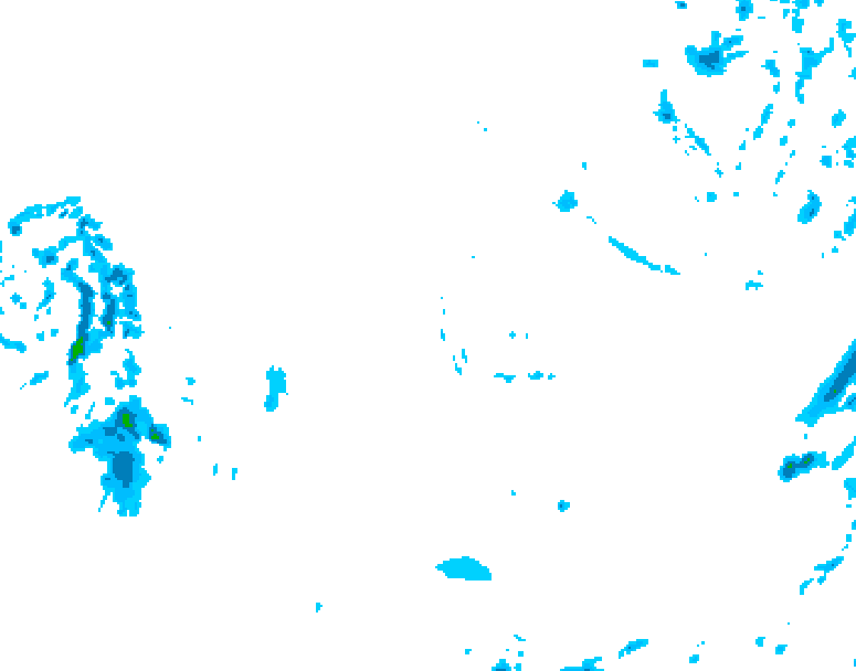 GDPS precipitation 102 hour forecast chart for Canada based on 2025/12/03 0000Z data