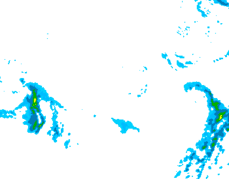 GDPS precipitation 144 hour forecast chart for Canada based on 2025/12/03 0000Z data