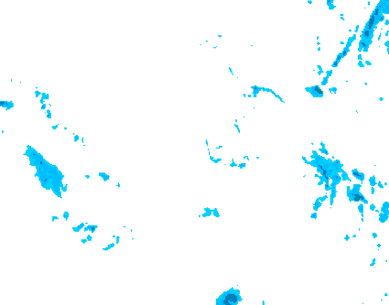 GDPS precipitation 036 hour forecast chart for Canada based on 2025/12/03 1200Z data