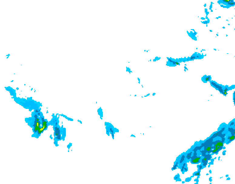 GDPS precipitation 132 hour forecast chart for Canada based on 2025/12/03 1200Z data