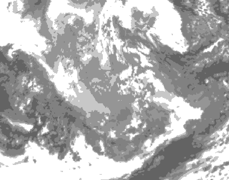 GDPS total cloud 066 hour forecast chart for Canada based on 2025/12/03 0000Z data