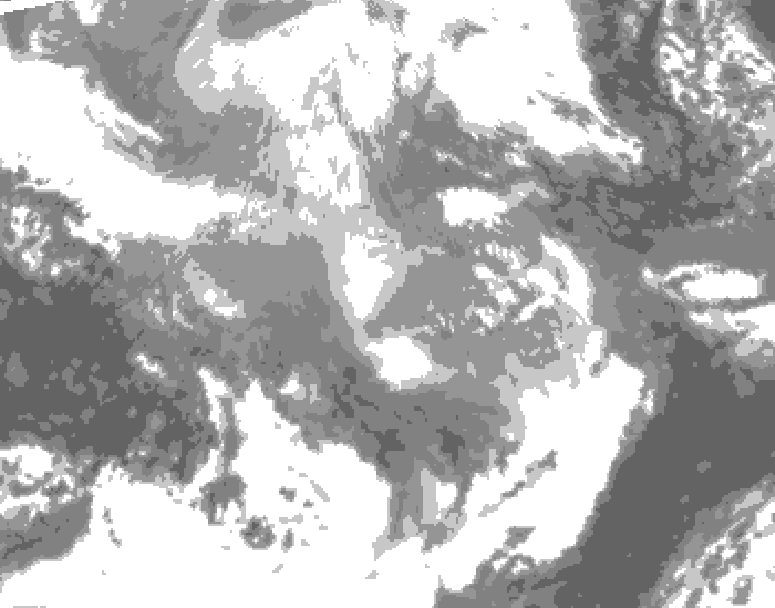 GDPS total cloud 138 hour forecast chart for Canada based on 2025/12/03 0000Z data