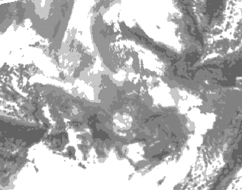 GDPS total cloud 162 hour forecast chart for Canada based on 2025/12/03 0000Z data