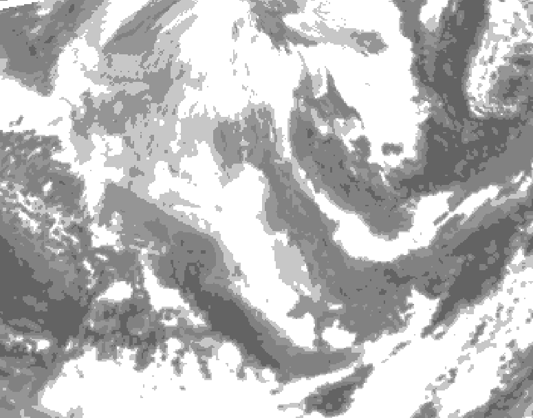 GDPS total cloud 204 hour forecast chart for Canada based on 2025/12/03 0000Z data