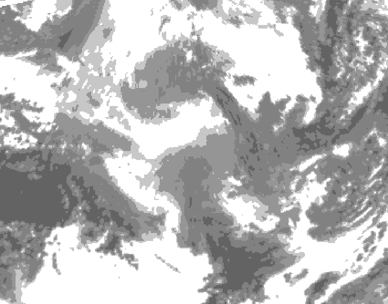 GDPS total cloud 228 hour forecast chart for Canada based on 2025/12/03 0000Z data
