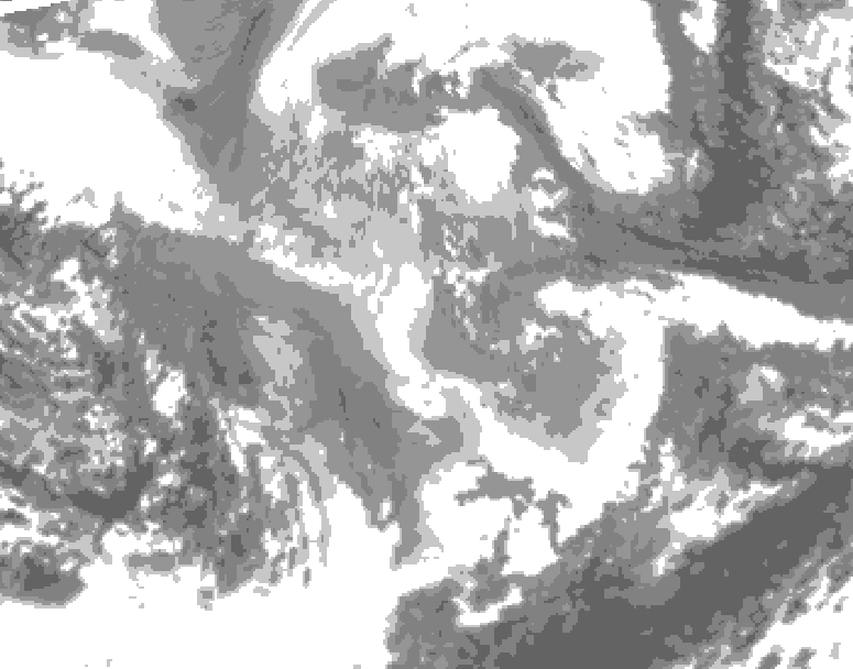 GDPS total cloud 108 hour forecast chart for Canada based on 2025/12/03 1200Z data
