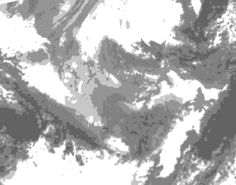 GDPS total cloud 144 hour forecast chart for Canada based on 2025/12/03 1200Z data