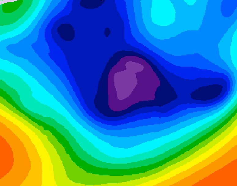 GDPS 500 millibar geopotential height 042 hour forecast chart for Canada based on 2025/12/04 0000Z data