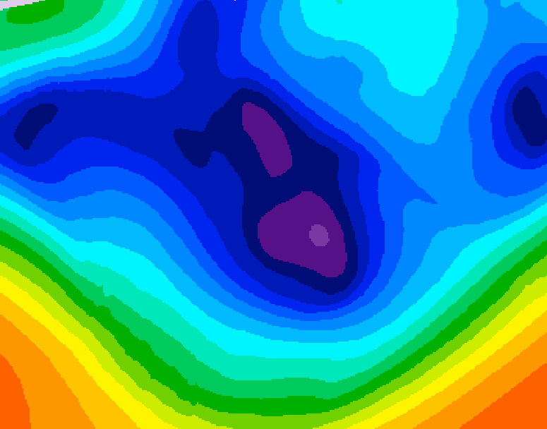 GDPS 500 millibar geopotential height 066 hour forecast chart for Canada based on 2025/12/04 0000Z data
