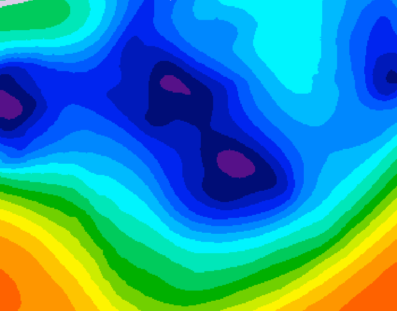 GDPS 500 millibar geopotential height 078 hour forecast chart for Canada based on 2025/12/04 0000Z data