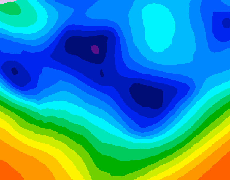 GDPS 500 millibar geopotential height 096 hour forecast chart for Canada based on 2025/12/04 0000Z data