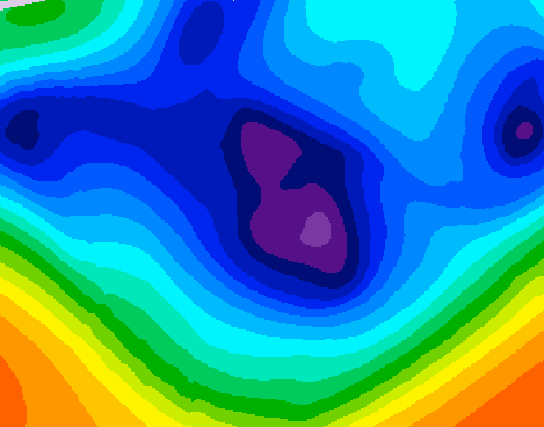 GDPS 500 millibar geopotential height 054 hour forecast chart for Canada based on 2025/12/04 1200Z data