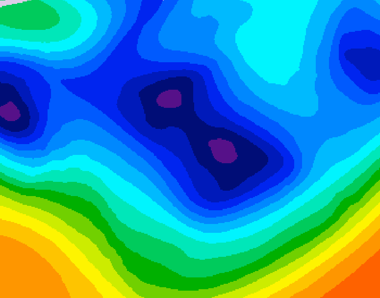 GDPS 500 millibar geopotential height 072 hour forecast chart for Canada based on 2025/12/04 1200Z data