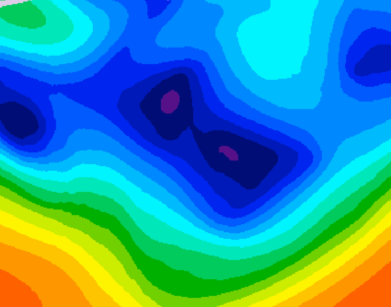 GDPS 500 millibar geopotential height 078 hour forecast chart for Canada based on 2025/12/04 1200Z data