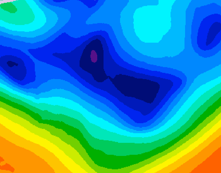 GDPS 500 millibar geopotential height 084 hour forecast chart for Canada based on 2025/12/04 1200Z data