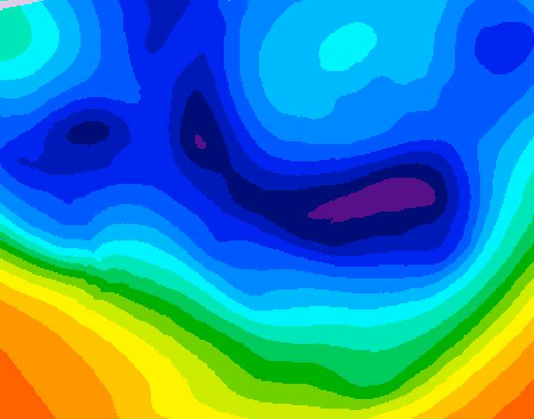 GDPS 500 millibar geopotential height 108 hour forecast chart for Canada based on 2025/12/04 1200Z data