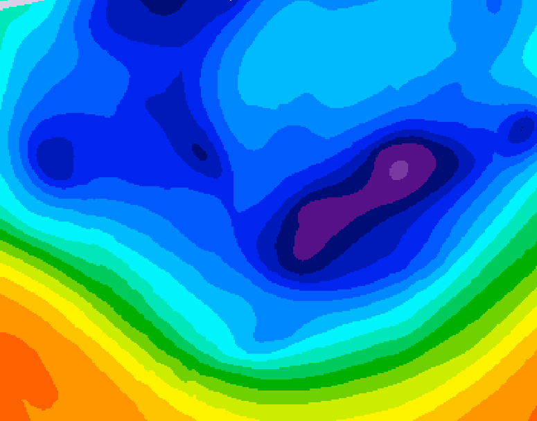 GDPS 500 millibar geopotential height 138 hour forecast chart for Canada based on 2025/12/04 1200Z data